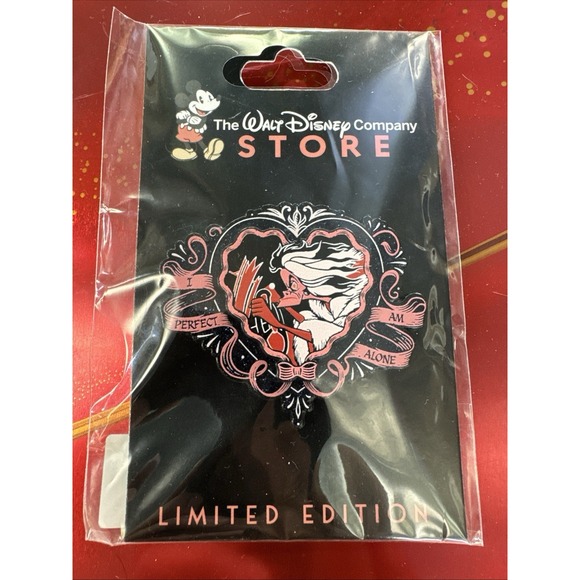 Disney DEC Valentine's Day Villain-Tines 101 Dalmatians Cruella LE 250 Heart Pin